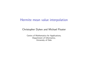 Hermite mean value interpolation