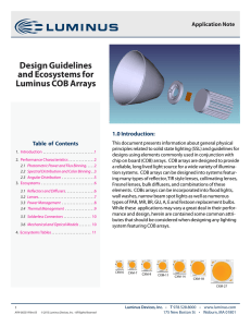 Design Guidelines for Luminus COB Arrays