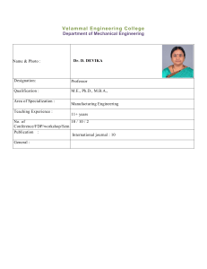 Dr.D.Devika - Velammal Engineering College