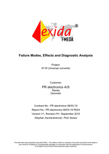 Failure Modes, Effects and Diagnostic Analysis PR electronics A/S