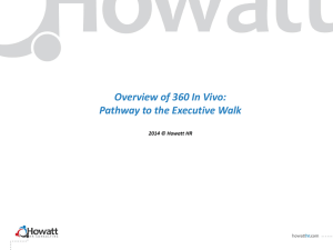 Overview of 360 In Vivo: Pathway to the