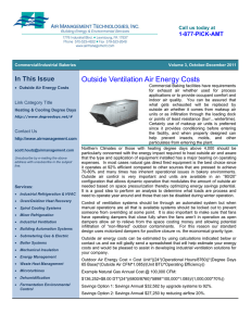 Outside Ventilation Air Energy Costs