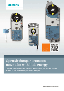 OpenAir damper actuators – move a lot with little