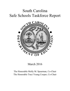 South Carolina Safe Schools Taskforce Report