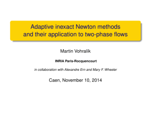 Adaptive inexact Newton methods and their application to two