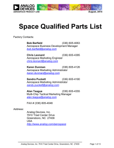 Space Qualified Parts List