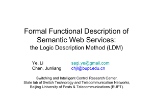 Formal Functional Description of Semantic Web Services: the Logic
