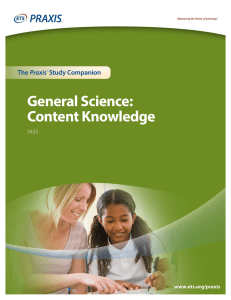General Science: Content Knowledge