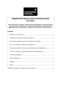 examination regulations for invigilators
