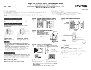 LV-IPS05-1LZ Leviton Universal Wall Switch Occupancy Sensor