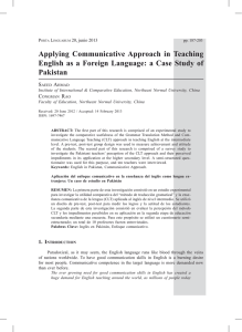 Applying Communicative Approach in Teaching English as a