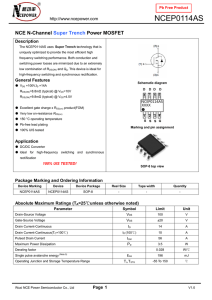 NCE N-Channel Enhancement Mode Power MOSFET
