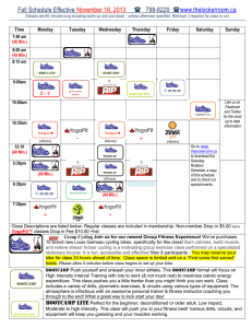 Fall Schedule Effective November 18, 2013 798