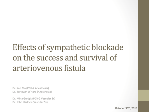 Effects of sympathetic blockade on the success and survival of