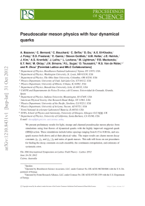 Pseudoscalar meson physics with four dynamical quarks