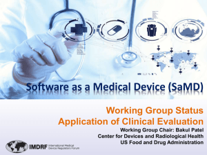 (SaMD) Application of Clinical Evaluation