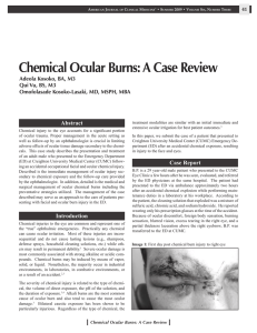 Chemical Ocular Burns: A Case Review