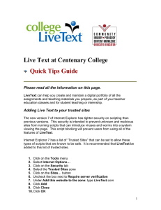 Live Text at Centenary College Quick Tips Guide