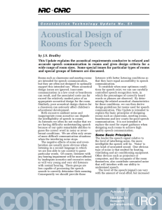 Acoustical Design of Rooms for Speech
