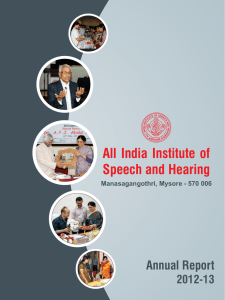 Annual Report 2012-2013 - India Institute of Speech and Hearing