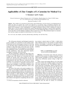 Applicability of Zinc Complex of L
