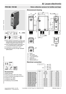 Dimensioned drawing Electrical connection PRK18B / RK18B Retro