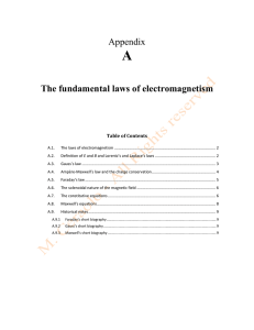 Appendix The fundamental laws of electromagnetism