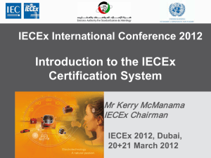 Introduction to the IECEx Certification System