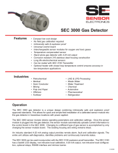 SEC 3000 Gas Detector 11/05
