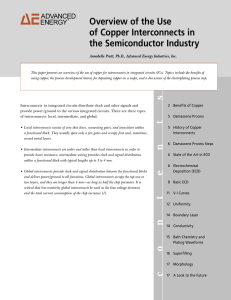 Overview of the Use of Copper Interconnects in the Semiconductor