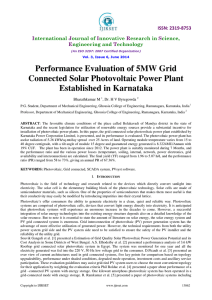 Performance Evaluation of 5MW Grid Connected Solar Photovoltaic