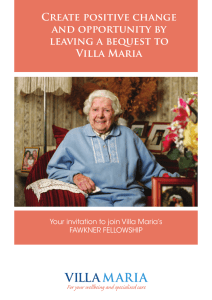 Villa Maria Catholic Homes` Bequests Brochure