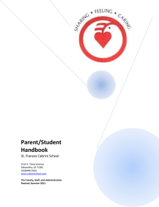 Parent/Student Handbook - St. Frances Cabrini School