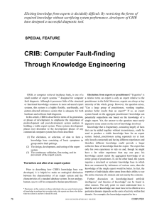 CRIB: Computer Fault-finding Through Knowledge Engineering