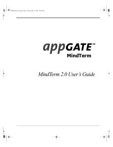 The MindTerm User`s guide