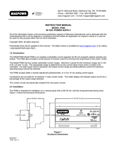 PS-90 Power Supply User Manual: MAGPOWR