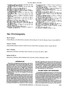 Gas Chromatography - American Chemical Society