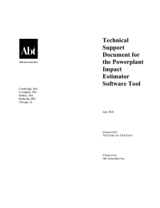 Technical Support Document for the Powerplant Impact Estimator