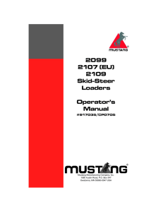 2099 2107 (EU) 2109 Skid-Steer Loaders Operator`s Manual