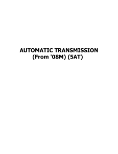 AUTOMATIC TRANSMISSION (From `08M) (5AT)
