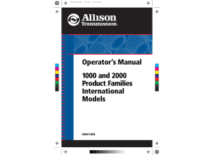 Allison 1000/2000 Series Operators Manual