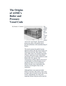 The Origins of ASME`s Boiler and Pressure Vessel