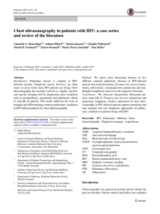 Chest ultrasonography in patients with HIV: a case series and