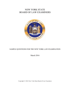 Sample NYLE Questions - bole- official page new york state bar