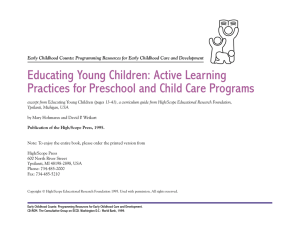 Educating Young Children: Active Learning Practices for Preschool