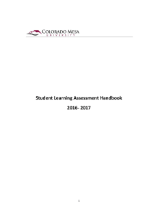 Student Learning Assessment Handbook