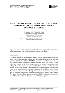 small signal stability analysis of variable speed wind