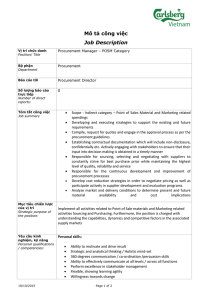 Job Description - Carlsberg Vietnam