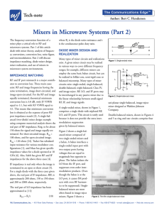 Mixers in Microwave Systems (Part 2)