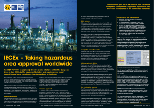 IeCex – Taking hazardous area approval worldwide
